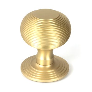FROM THE ANVIL® Satin Brass Beehive Centre Door Knob