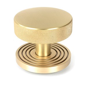 FROM THE ANVIL® Satin Brass Brompton Centre Door Knob (Beehive)