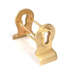FROM THE ANVILĀ® Satin Brass 50mm Euro Door Pull (Back to Back fixings)