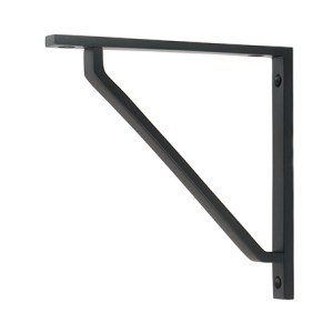 FROM THE ANVILĀ® Matt Black Barton Shelf Bracket (150mm x 150mm)