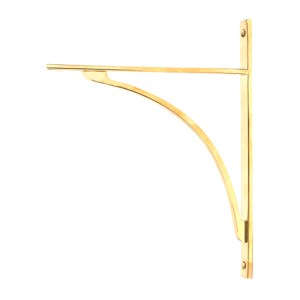 FROM THE ANVILĀ® Polished Brass Apperley Shelf Bracket (314mm x 250mm)