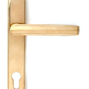 FROM THE ANVILĀ® Polished Brass Art Deco Slimline Lever Espag. Lock Set