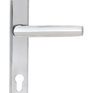 FROM THE ANVILĀ® Polished Chrome Art Deco Slimline Lever Espag. Lock Set