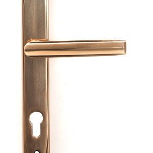 FROM THE ANVILĀ® Polished Bronze Art Deco Slimline Lever Espag. Lock Set