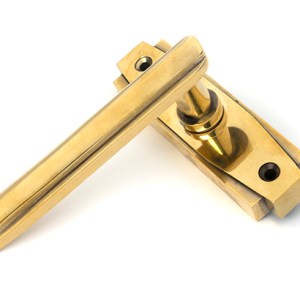 FROM THE ANVILĀ® Aged Brass Art Deco Lever on Rose Set