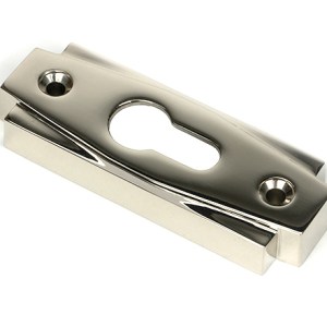 FROM THE ANVIL® Polished Nickel Art Deco Euro Escutcheon