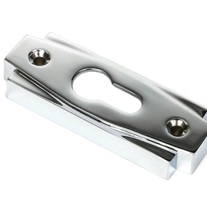 FROM THE ANVILĀ® Polished Chrome Art Deco Euro Escutcheon