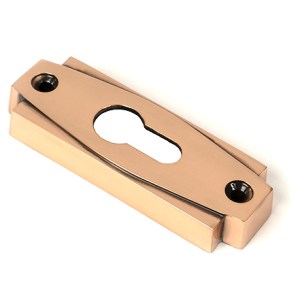 FROM THE ANVILĀ® Polished Bronze Art Deco Euro Escutcheon