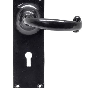 FROM THE ANVIL® Black Cottage Lever Lock Set