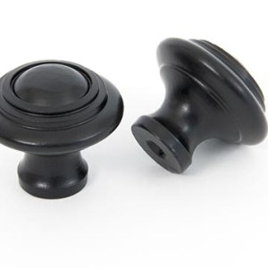 FROM THE ANVILĀ® Black Ringed Cabinet Knob - Small