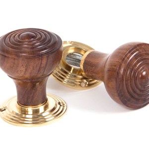 FROM THE ANVILĀ® Rosewood Ringed Mortice/Rim Knob Set