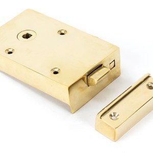 FROM THE ANVILĀ® Polished Brass Left Hand Bathroom Latch