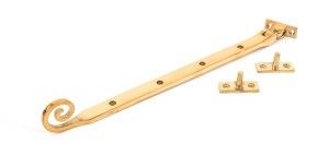 FROM THE ANVILĀ® Polished Brass 12" Monkeytail Stay
