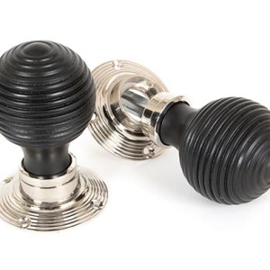 FROM THE ANVILĀ® Ebony and PN Beehive Mortice/Rim Knob Set