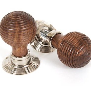 FROM THE ANVILĀ® Rosewood and PN Beehive Mortice/Rim Knob Set