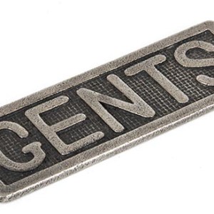 FROM THE ANVIL® Antique Pewter Gents Sign