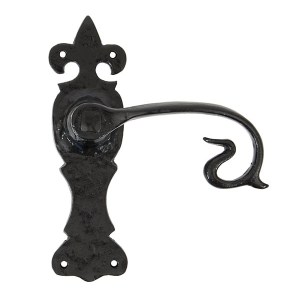 FROM THE ANVIL® Black Curly Lever Latch Set