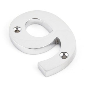 FROM THE ANVIL® Polished Chrome Numeral 9