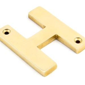 FROM THE ANVIL® Polished Brass Letter H