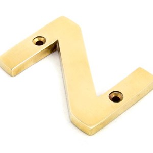 FROM THE ANVIL® Polished Brass Letter Z