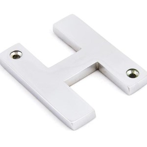 FROM THE ANVIL® Polished Chrome Letter H