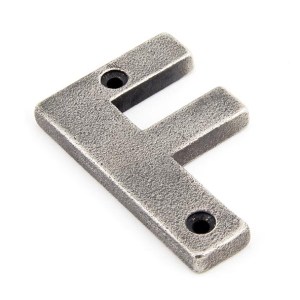 FROM THE ANVIL® Antique Pewter Letter F