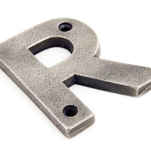 FROM THE ANVIL® Antique Pewter Letter R