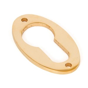 FROM THE ANVIL® Polished Brass Oval Euro Escutcheon