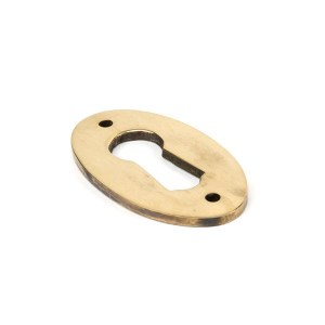 FROM THE ANVILĀ® Aged Brass Oval Escutcheon