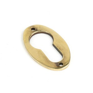 FROM THE ANVILĀ® Aged Brass Oval Euro Escutcheon