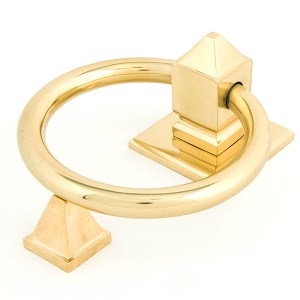 FROM THE ANVIL® Polished Brass Ring Door Knocker