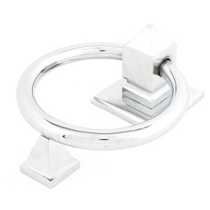 FROM THE ANVIL® Polished Chrome Ring Door Knocker