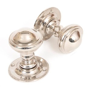 FROM THE ANVILĀ® Polished Nickel Brockworth Mortice Knob Set