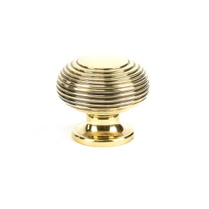 FROM THE ANVILĀ® Aged Brass Beehive Cabinet Knob 40mm