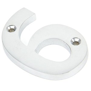 FROM THE ANVIL® Satin Chrome Numeral 6