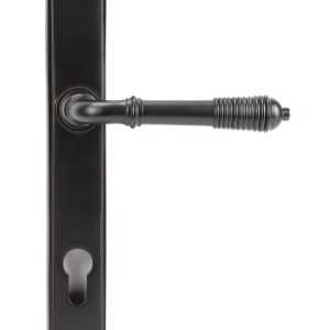 FROM THE ANVILĀ® Aged Bronze Reeded Slimline Lever Espag. Lock Set