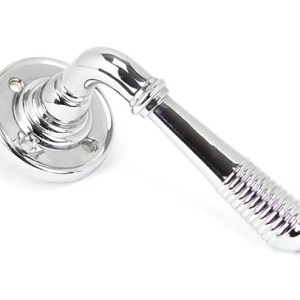 FROM THE ANVILĀ® Polished Chrome Reeded Lever on Rose Set
