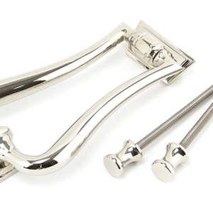 FROM THE ANVIL® Polished Nickel Slimline Art Deco Door Knocker