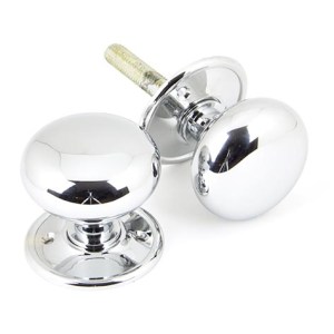 FROM THE ANVILĀ® Polished Chrome Mushroom Mortice/Rim Knob Set
