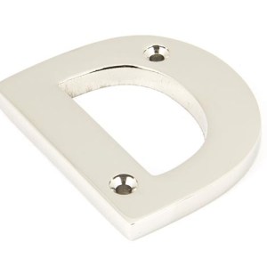 FROM THE ANVIL® Polished Nickel Letter D