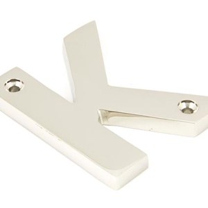 FROM THE ANVIL® Polished Nickel Letter K