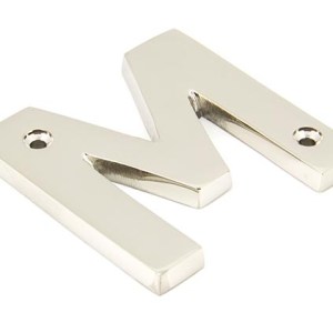 FROM THE ANVIL® Polished Nickel Letter M