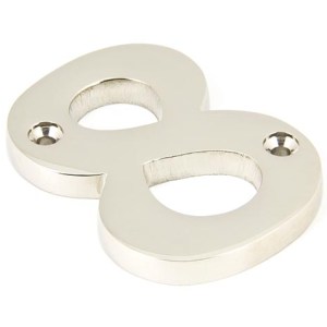 FROM THE ANVIL® Polished Nickel Numeral 8