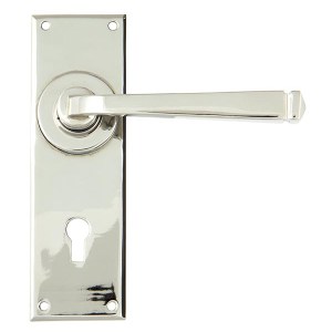 FROM THE ANVILĀ® Polished Nickel Avon Lever Lock Set
