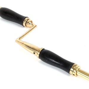 FROM THE ANVILĀ® Lacquered Brass 1-2m Telescopic Window Winder