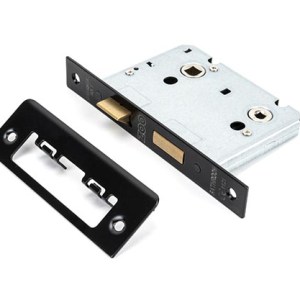 FROM THE ANVIL® Black 3" Bathroom Mortice Lock