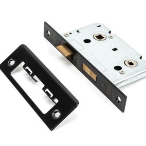 FROM THE ANVIL® Black 2½" Bathroom Mortice Lock