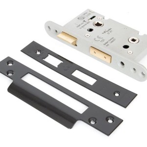 FROM THE ANVIL® Black 2½" Heavy Duty Bathroom Mortice Lock