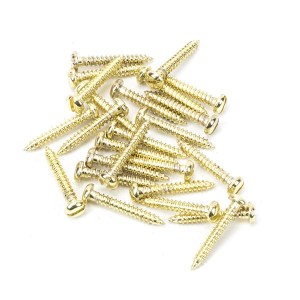 FROM THE ANVIL® Polished Brass SS 4x½" Round Head Screws (25)