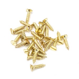 FROM THE ANVIL® Polished Brass SS 4x½" Countersunk Screws (25)
